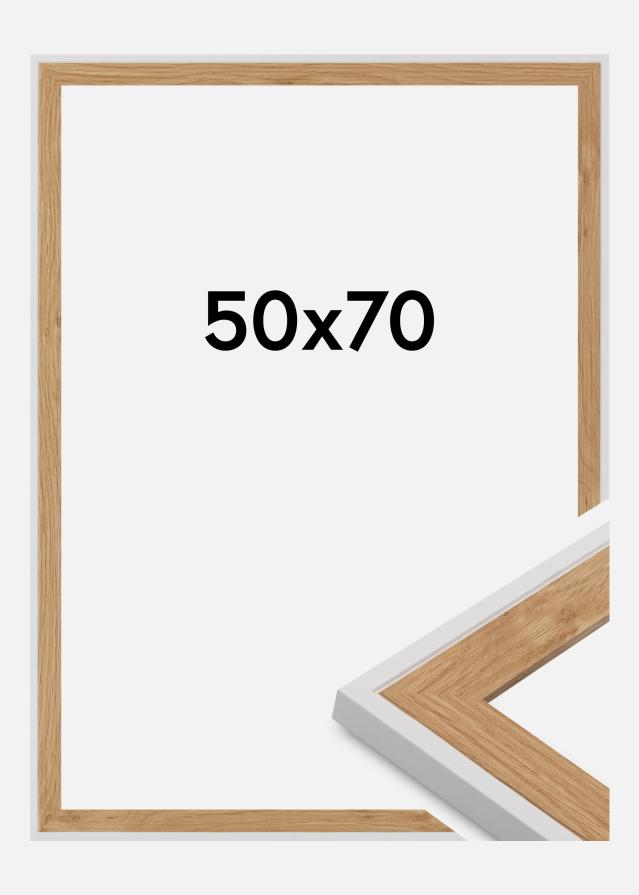 Jämtlands Ramfabrik Fotolijst Linea Acrylglas Beech / White 50x70 cm