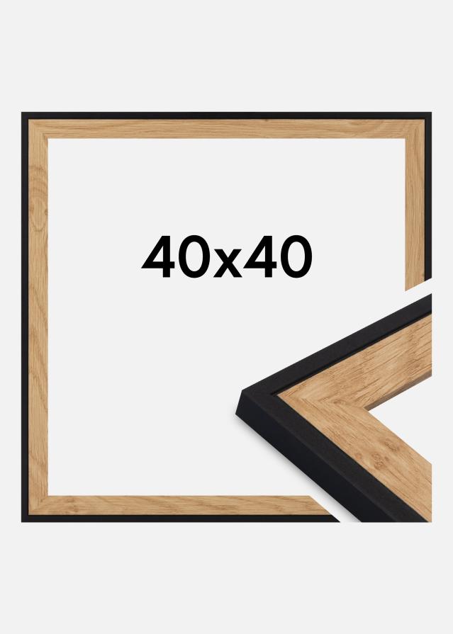 Jämtlands Ramfabrik Fotolijst Linea Acrylglas Oak / Black 40x40 cm