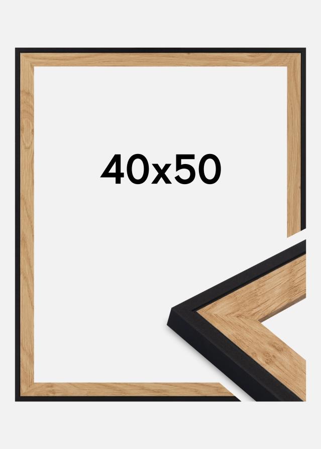 Jämtlands Ramfabrik Fotolijst Linea Acrylglas Oak / Black 40x50 cm