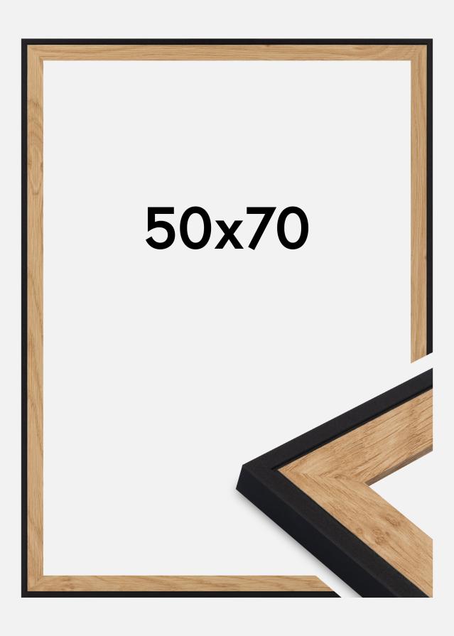 Jämtlands Ramfabrik Fotolijst Linea Acrylglas Oak / Black 50x70 cm