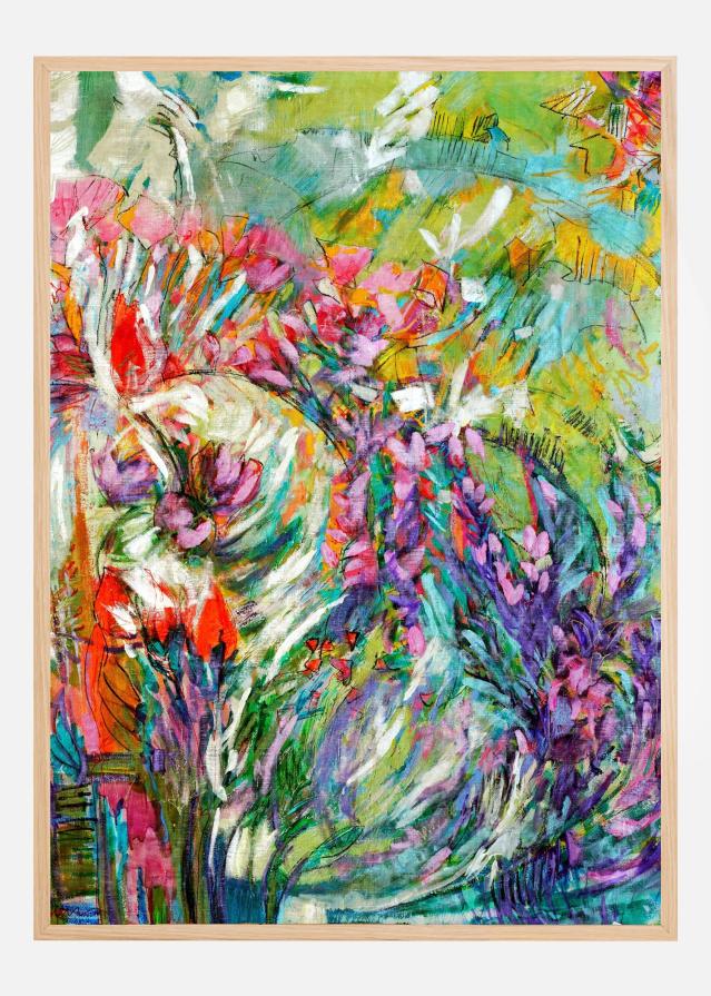 Bildverkstad Pink Blossoms Abstract Poster