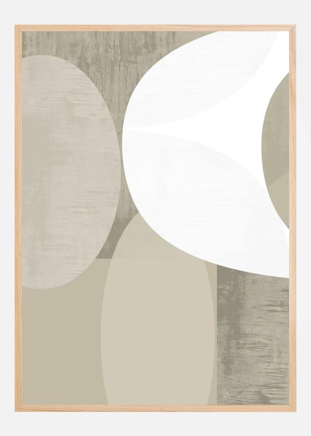 Bildverkstad Black White Neutral Shapes Poster