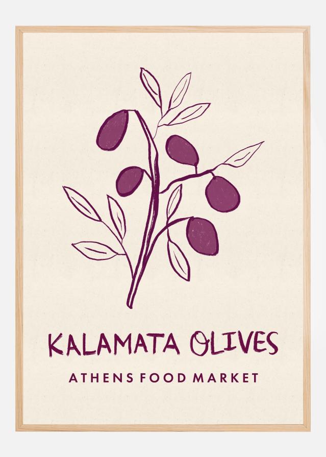 Bildverkstad Kalamata Olives Athens Food Market Greece Poster