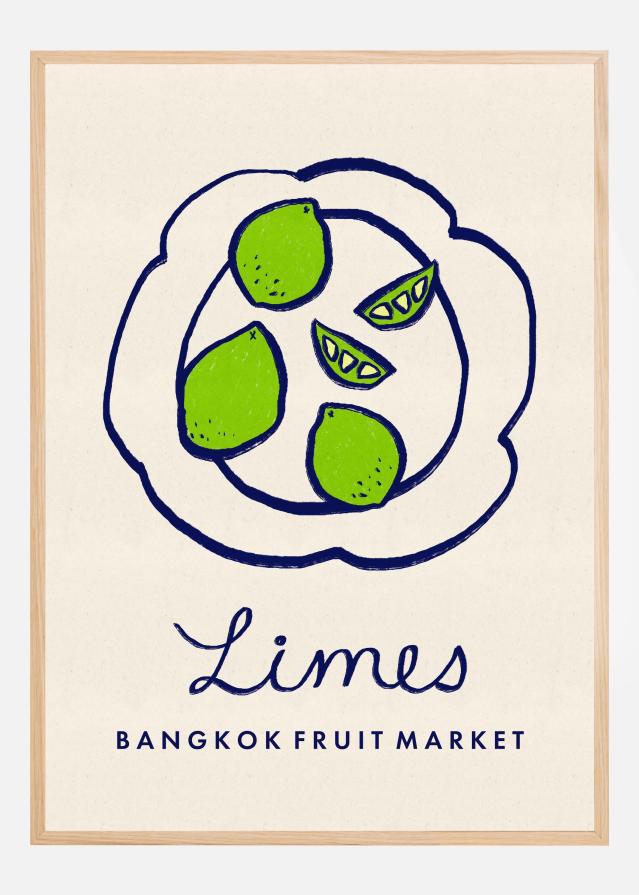 Bildverkstad Limes Bangkok Food Market Thailand Poster