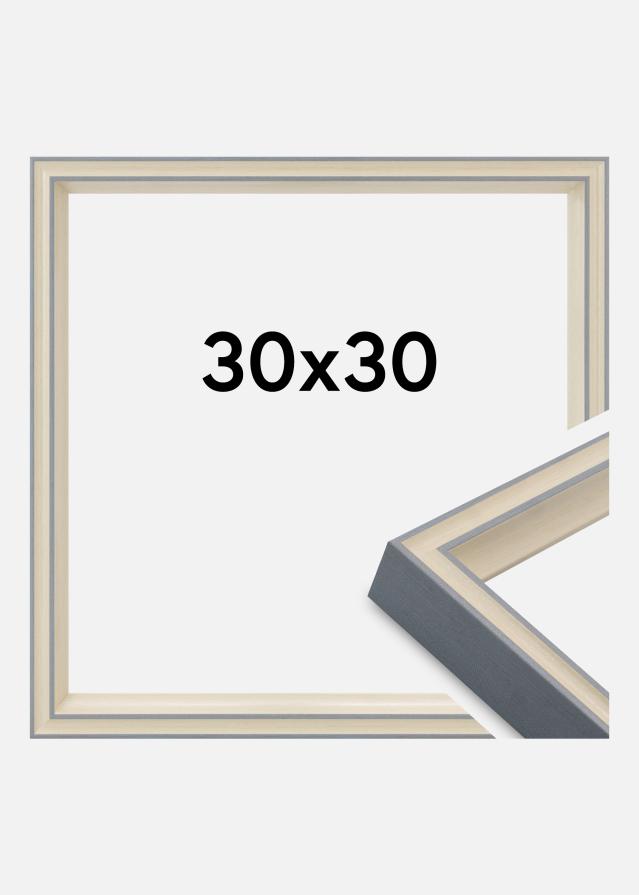 Jämtlands Ramfabrik Fotolijst Riga Acrylglas Stone White / Bluish Grey 30x30 cm