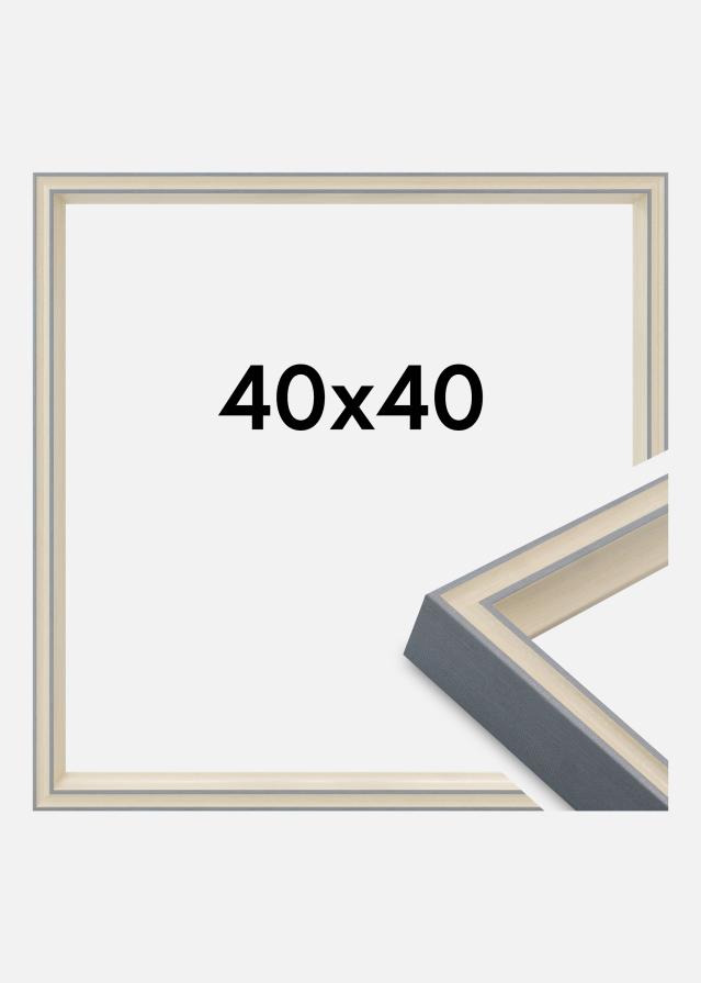 Jämtlands Ramfabrik Fotolijst Riga Acrylglas Stone White / Bluish Grey 40x40 cm