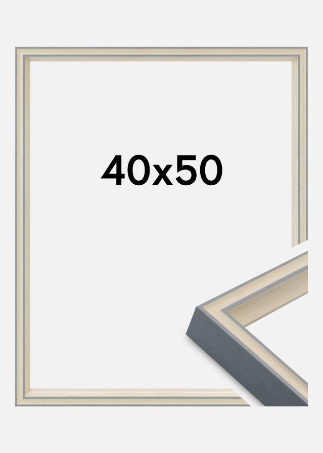 Jämtlands Ramfabrik Fotolijst Riga Acrylglas Stone White / Bluish Grey 40x50 cm