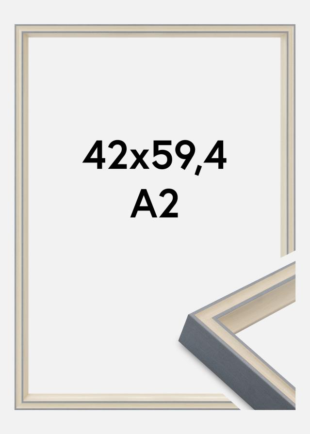 Jämtlands Ramfabrik Fotolijst Riga Acrylglas Stone White / Bluish Grey 42x59.4 cm (A2)