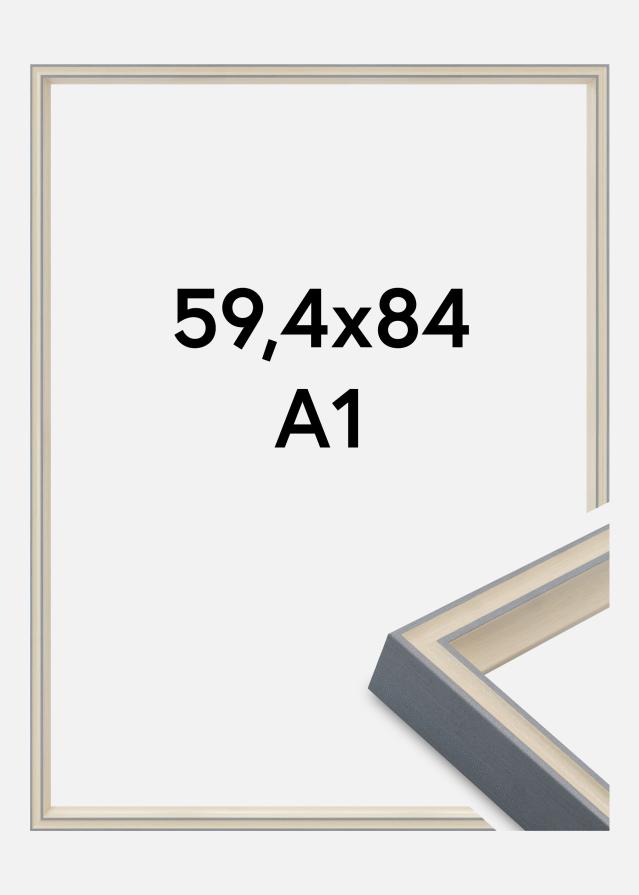 Jämtlands Ramfabrik Fotolijst Riga Acrylglas Stone White / Bluish Grey 59.4x84 cm (A1)