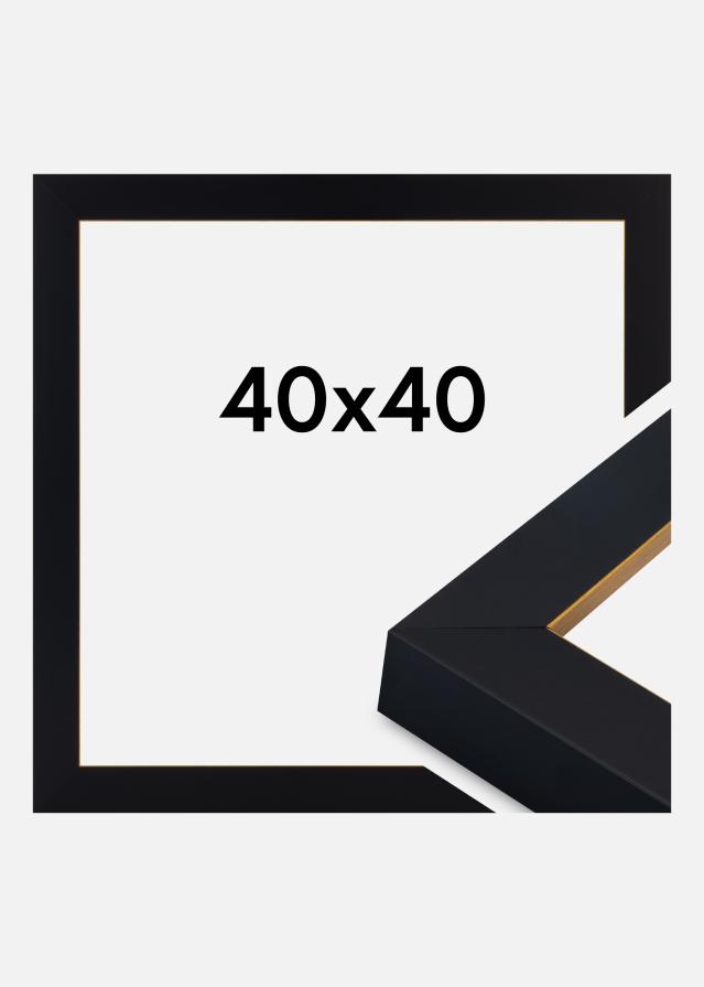 Jämtlands Ramfabrik Fotolijst Sussex Acrylglas Zwart/Goud 40x40 cm