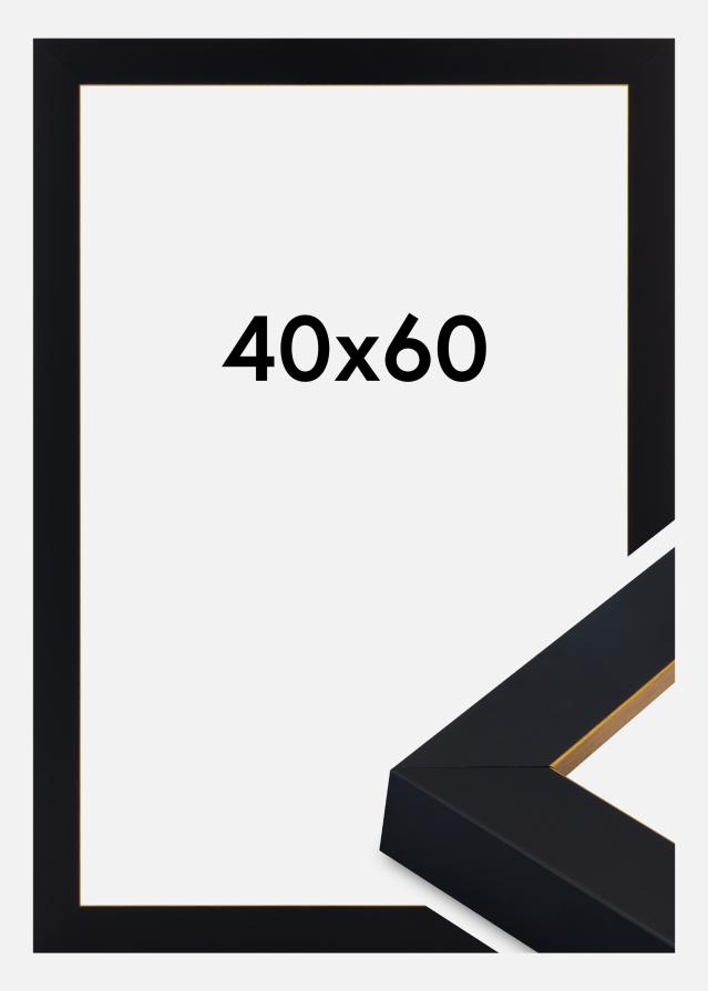 Jämtlands Ramfabrik Fotolijst Sussex Acrylglas Zwart/Goud 40x60 cm