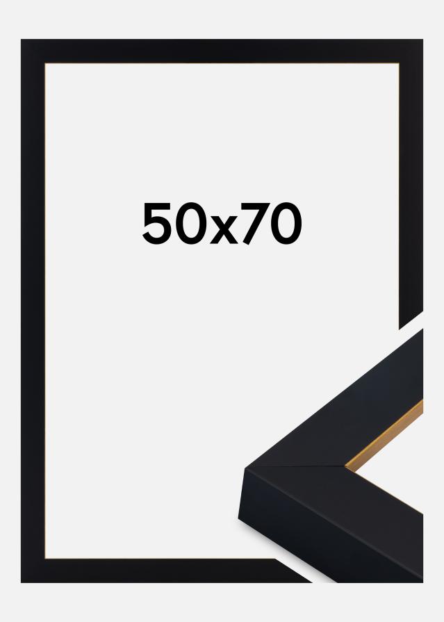 Jämtlands Ramfabrik Fotolijst Sussex Acrylglas Zwart/Goud 50x70 cm
