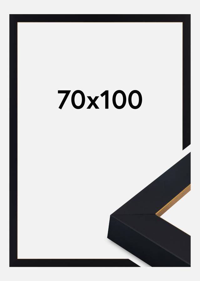 Jämtlands Ramfabrik Fotolijst Sussex Acrylglas Zwart/Goud 70x100 cm