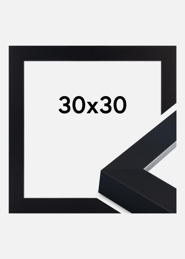 Jämtlands Ramfabrik Fotolijst Sussex Acrylglas Zwart/Zilver 30x30 cm