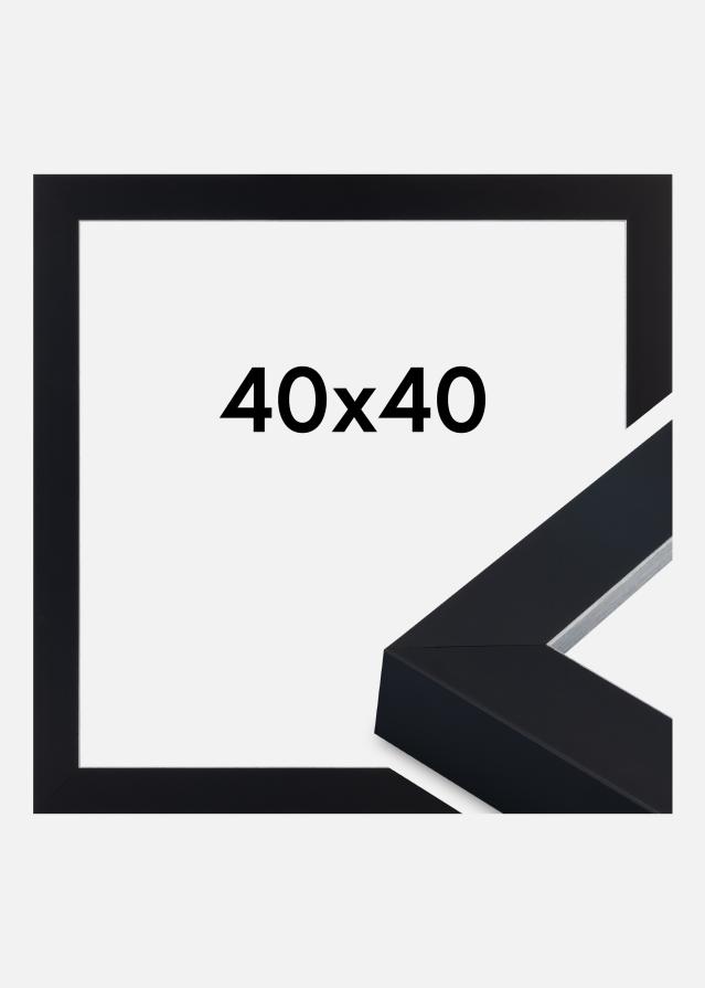 Jämtlands Ramfabrik Fotolijst Sussex Acrylglas Zwart/Zilver 40x40 cm