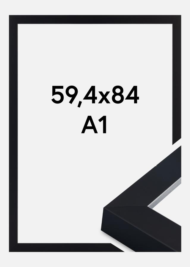 Jämtlands Ramfabrik Fotolijst Sussex Acrylglas Zwart/Zilver 59,4x84 cm (A1)