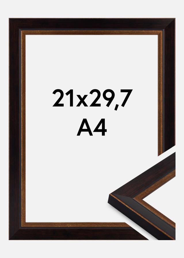 Jämtlands Ramfabrik Fotolijst Apex Acrylglas Black / Mahogany 21x29.7 cm (A4)