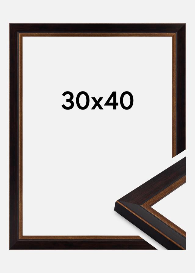 Jämtlands Ramfabrik Fotolijst Apex Acrylglas Black / Mahogany 30x40 cm