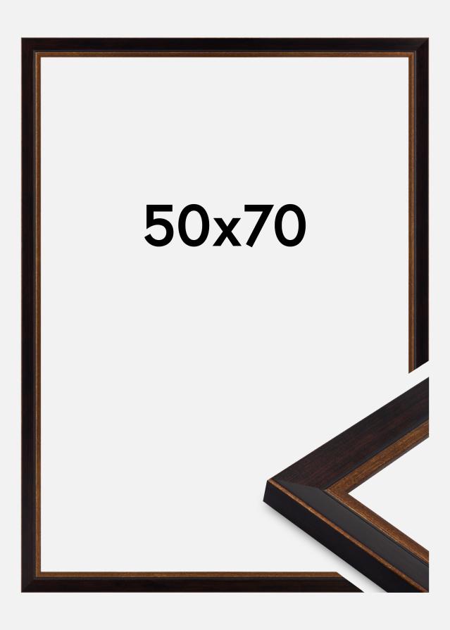Jämtlands Ramfabrik Fotolijst Apex Acrylglas Black / Mahogany 50x70 cm