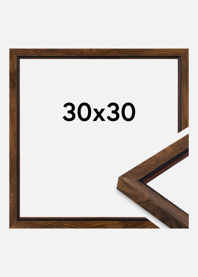 Jämtlands Ramfabrik Fotolijst Apex Acrylglas Walnut 30x30 cm