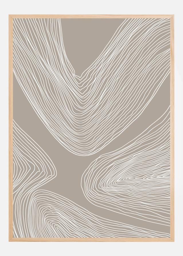 Bildverkstad Flowing Contours Line Art Poster