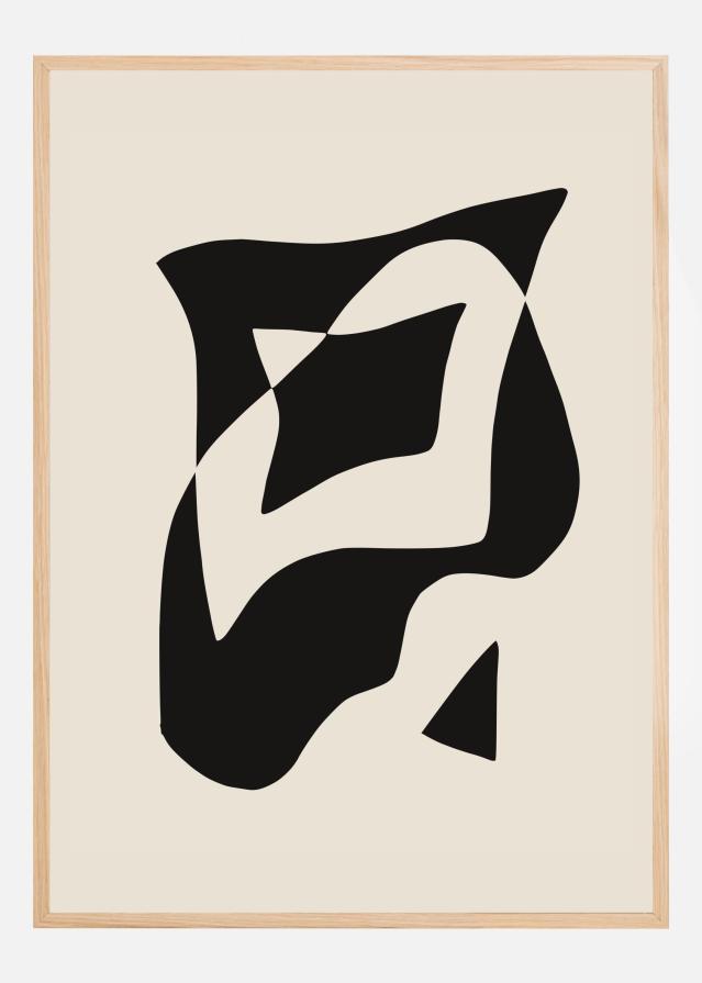 Bildverkstad Bold Black And White Geometric Composition Poster