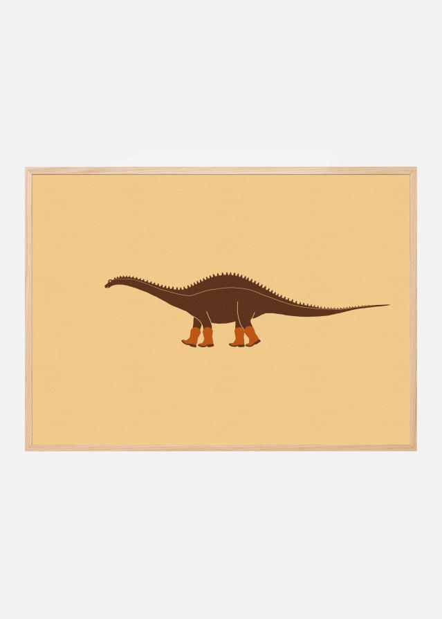 Bildverkstad Rebbachisaurus Reba the Cowgirl Dinosaur Texture Poster
