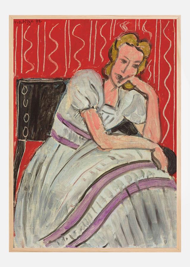 Bildverkstad Jeune Femme Assise En Robe Grise - Henri Matisse Poster