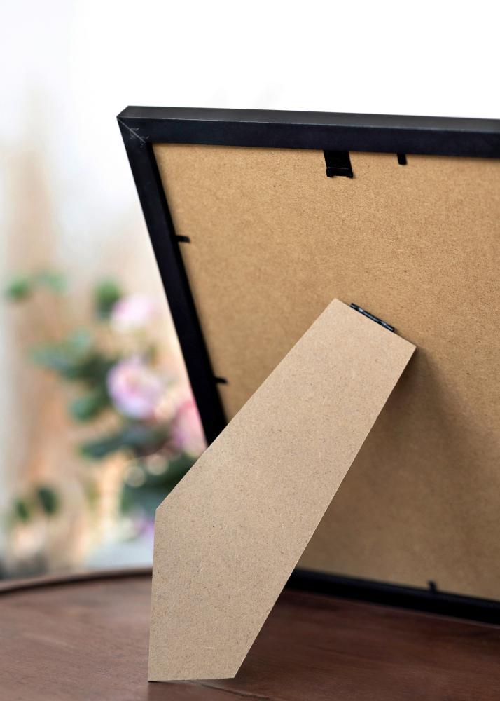 Ram med passepartou Fotolijst BGA Classic Zwart 20x30 cm - Passe-partout Wit 9x11 cm