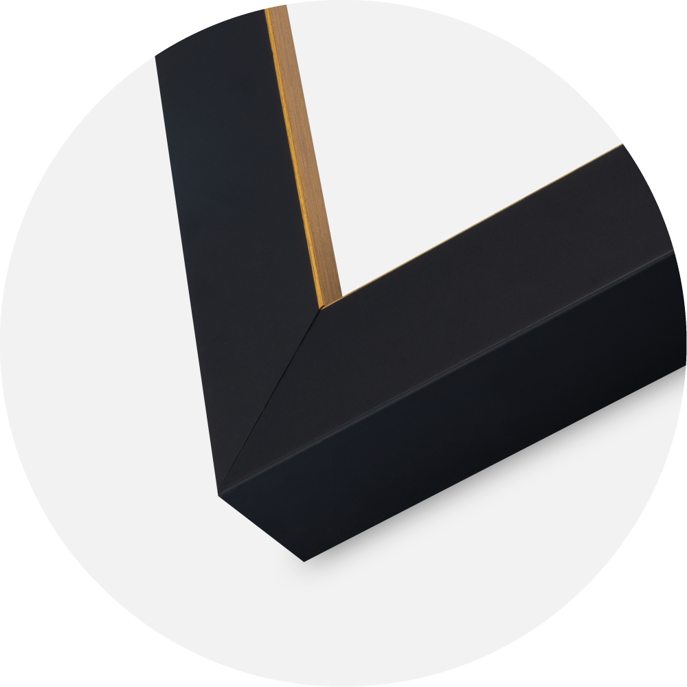 Jämtlands Ramfabrik Fotolijst Sussex Acrylglas Zwart/Goud 30x45 cm