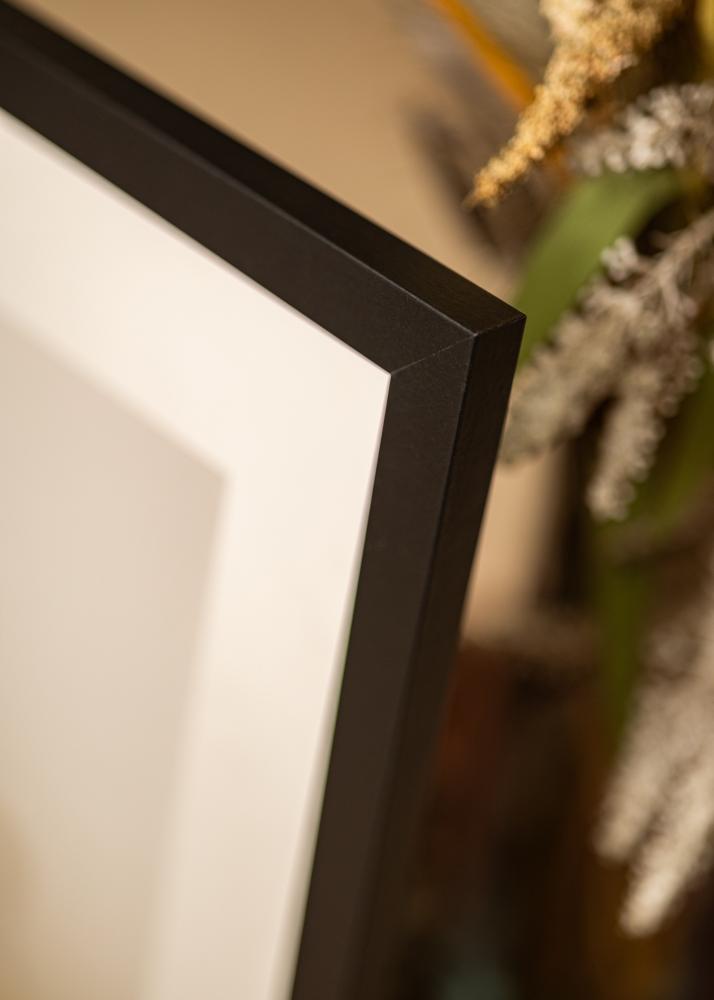 Ram med passepartou Fotolijst Deco Zwart 50x100 cm - Passe-partout Wit 40x90 cm