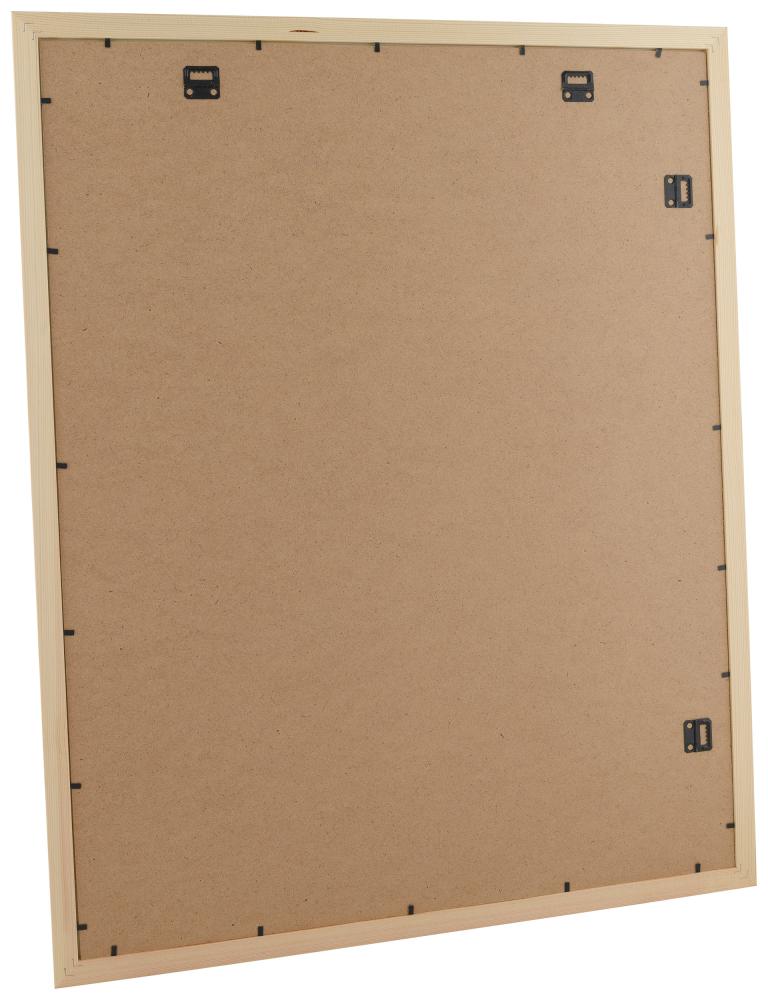 Ram med passepartou Fotolijst Trendline Natuur 56x71 cm - Passe-partout Wit 48x64 cm