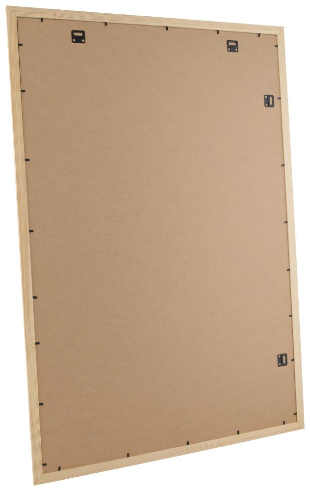 Ram med passepartou Fotolijst Trendline Natuur 60x90 cm - Passe-partout Wit 50x75 cm