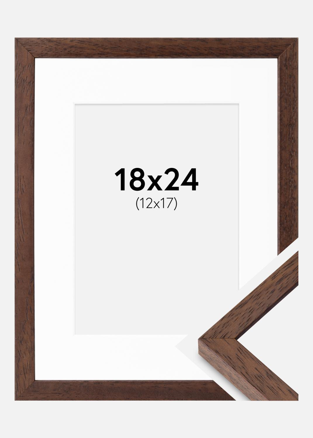 Product Image for Fotolijst Ares Teak 18x24 cm - Passe-partout Wit 13x18 cm