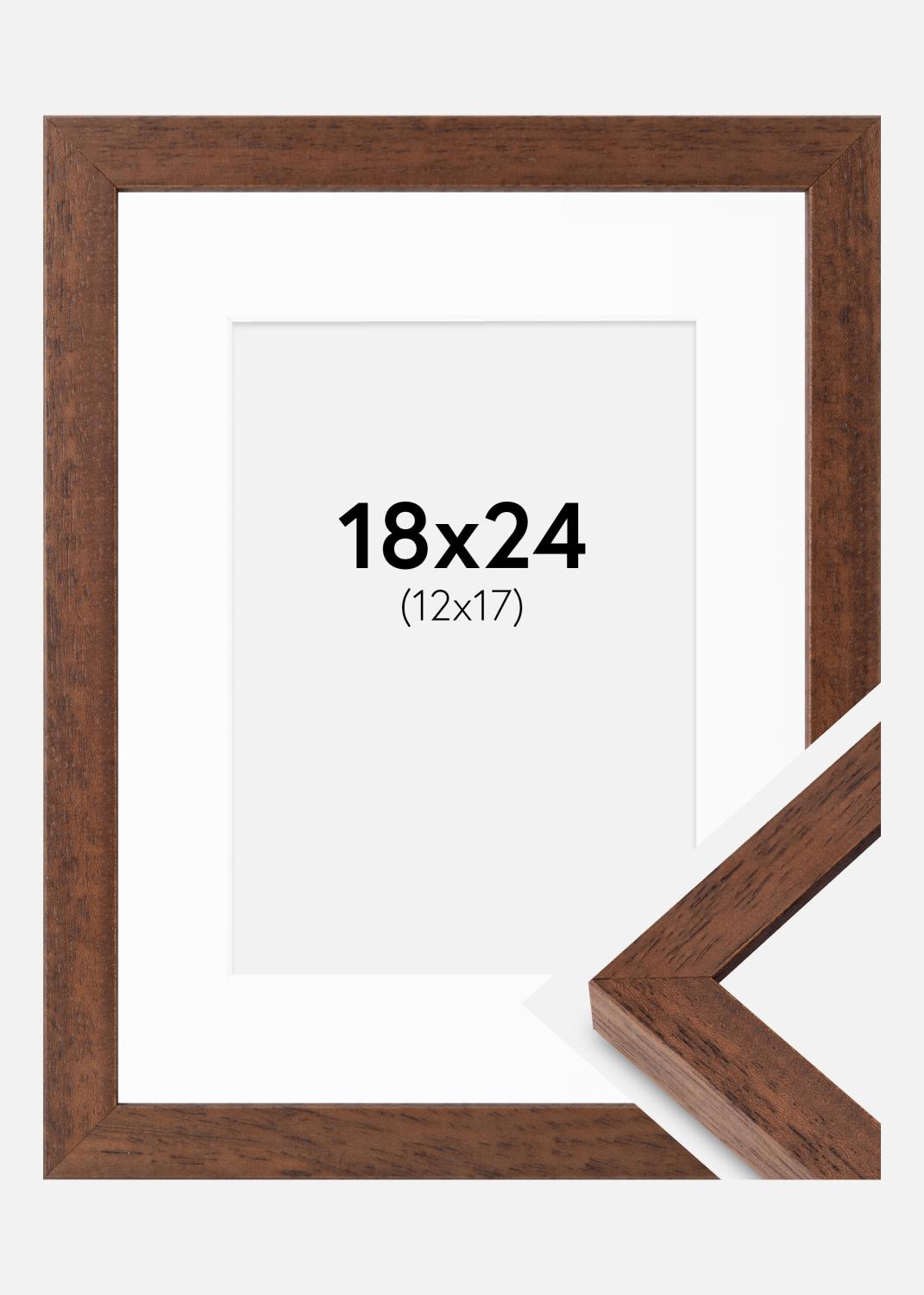 Product Image for Fotolijst Hermes Teak 18x24 cm - Passe-partout Wit 13x18 cm