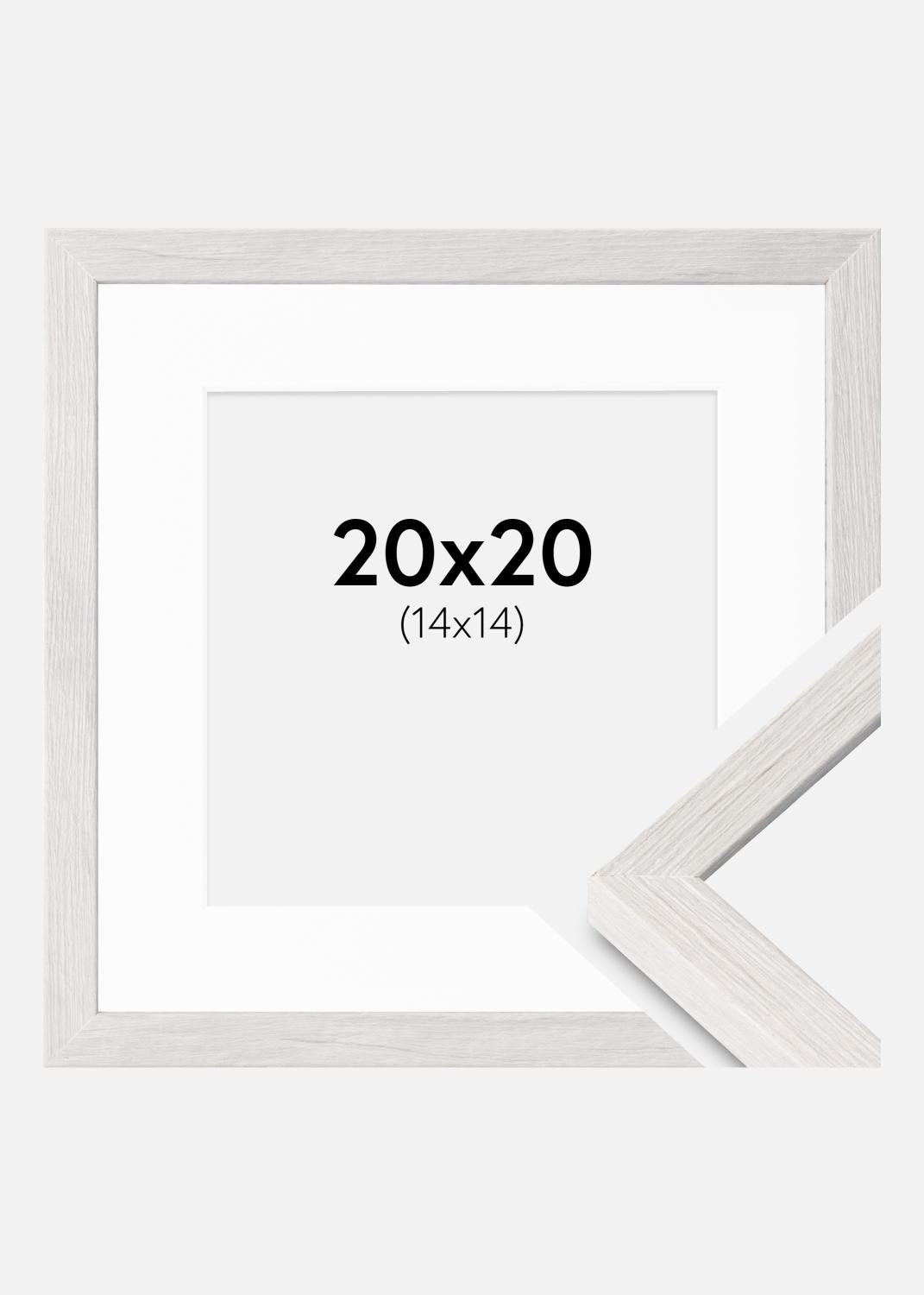 Product Image for Fotolijst Ares Wit eik 20x20 cm - Passe-partout Wit 15x15 cm