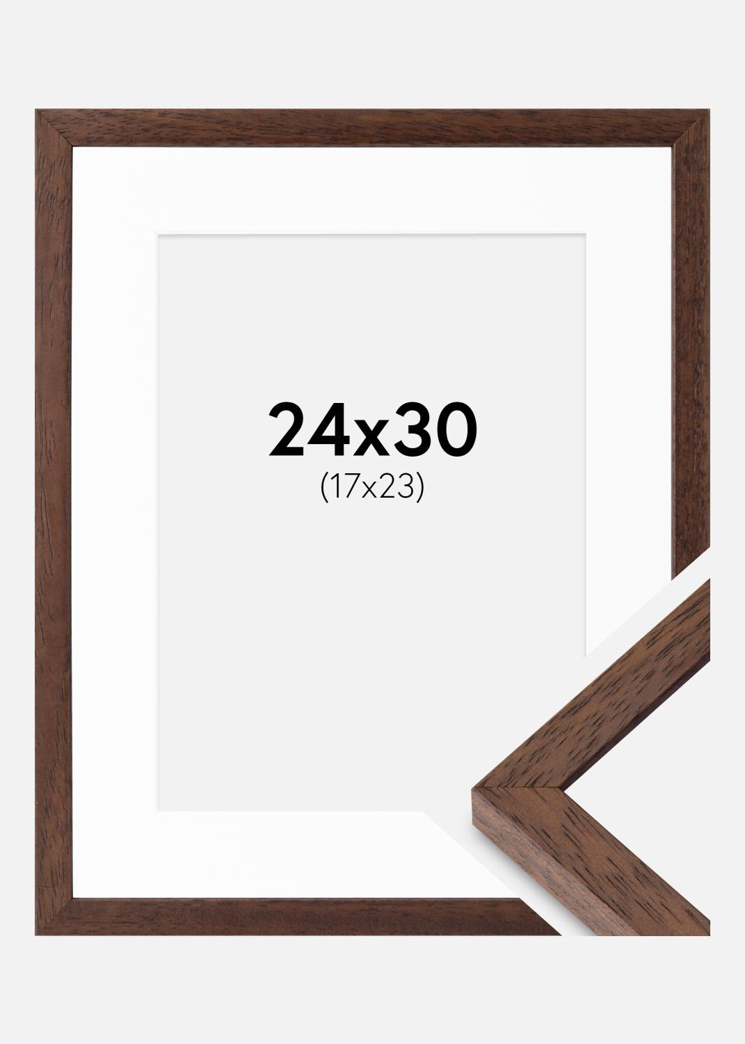 Product Image for Fotolijst Ares Teak 24x30 cm - Passe-partout Wit 18x24 cm