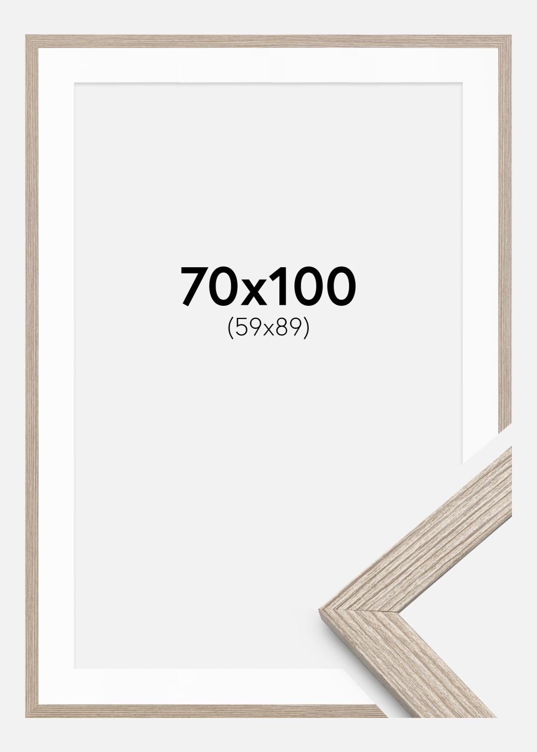 Product Image for Fotolijst Stilren Greige eik 70x100 cm - Passe-partout Wit 60x90 cm