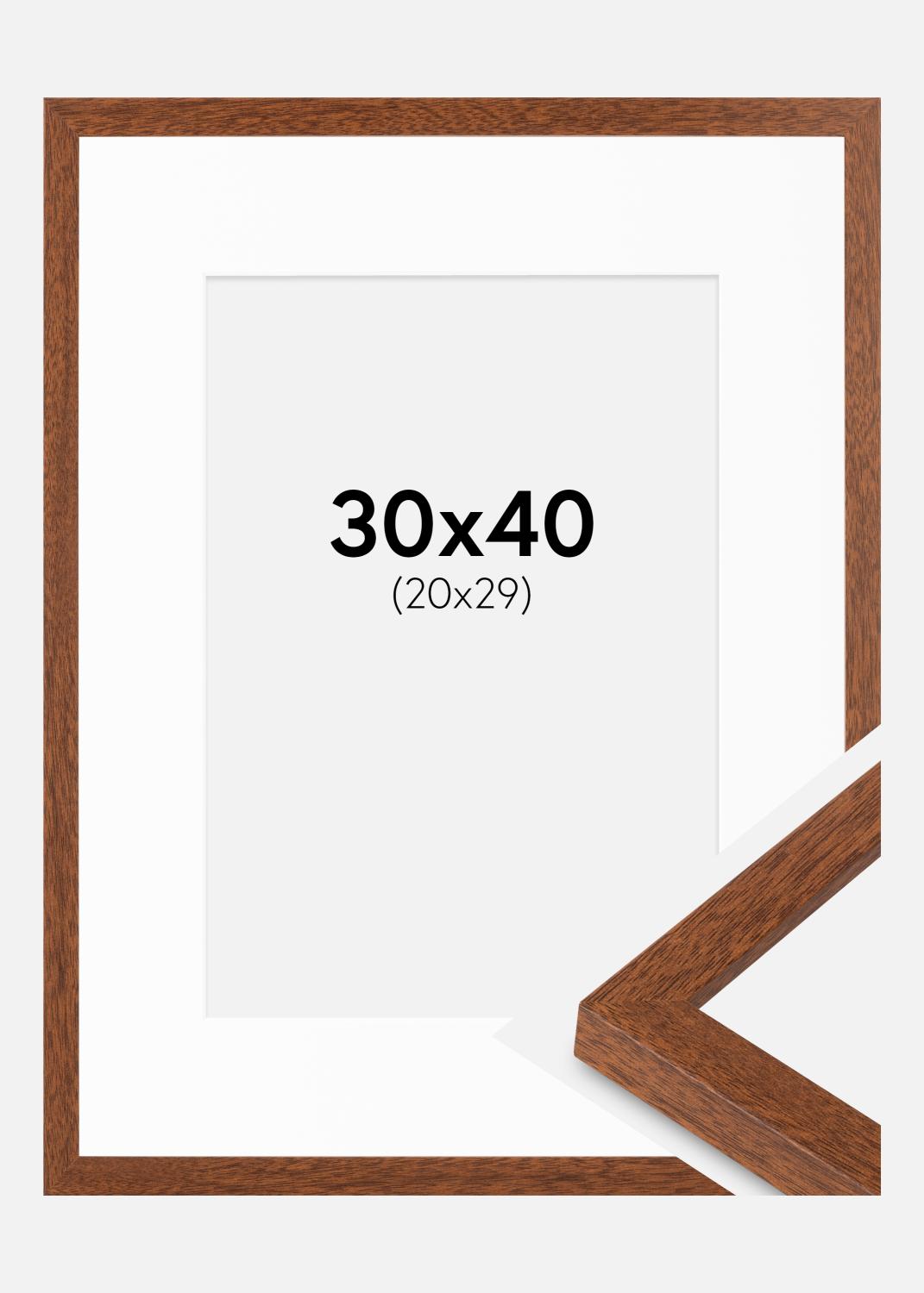 Product Image for Fotolijst Modern warm bruin 30x40 cm - Passe-partout Wit 21x30 cm