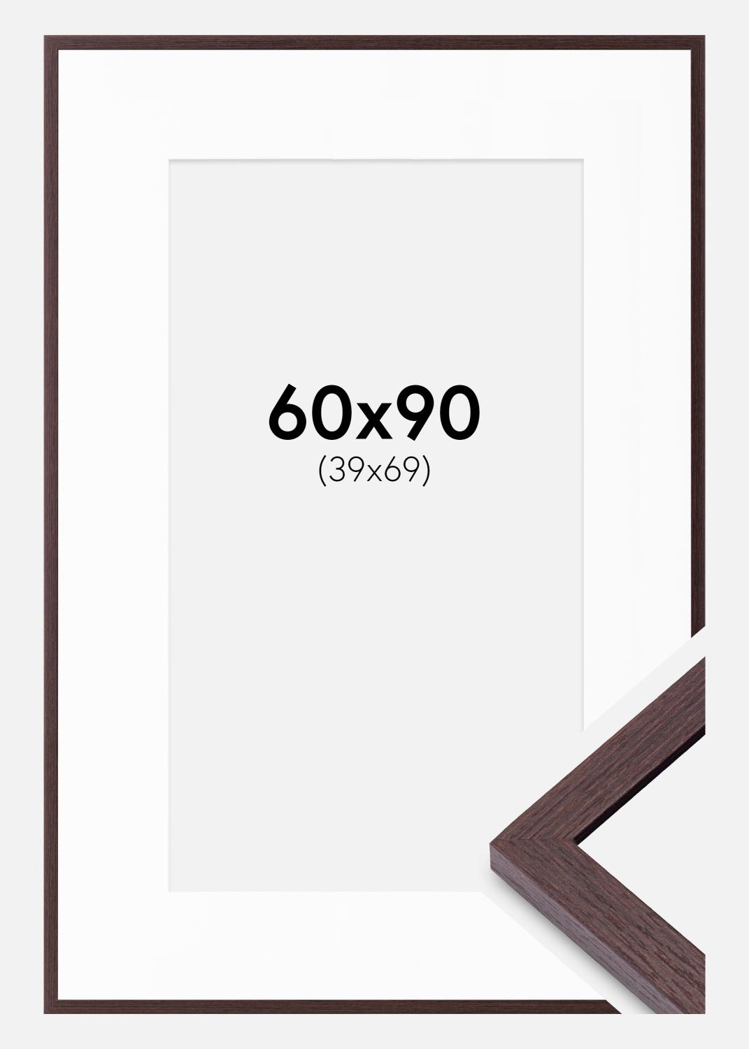 Product Image for Fotolijst Modern Okkernoot 60x90 cm - Passe-partout Wit 40x70 cm