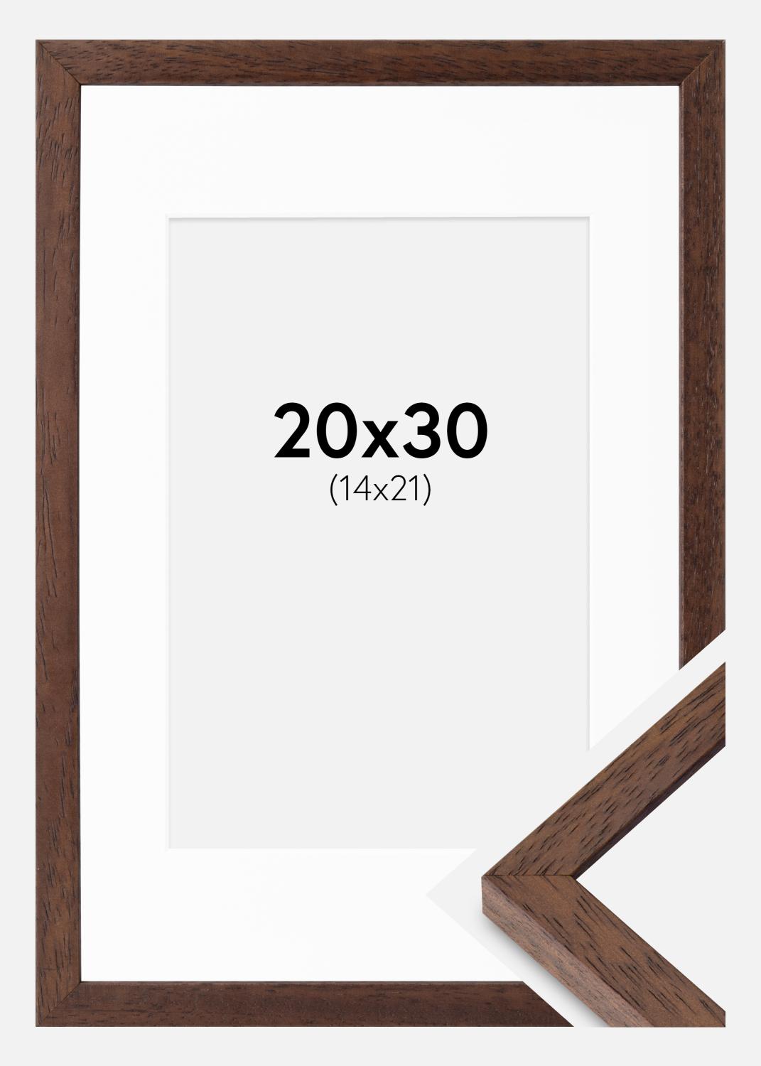 Product Image for Fotolijst Ares Teak 20x30 cm - Passe-partout Wit 15x22 cm