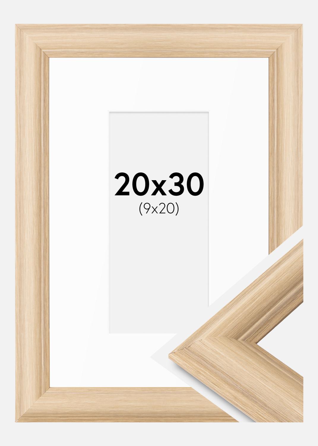 Product Image for Fotolijst Västkusten Eik 20x30 cm - Passe-partout Wit 10x21 cm