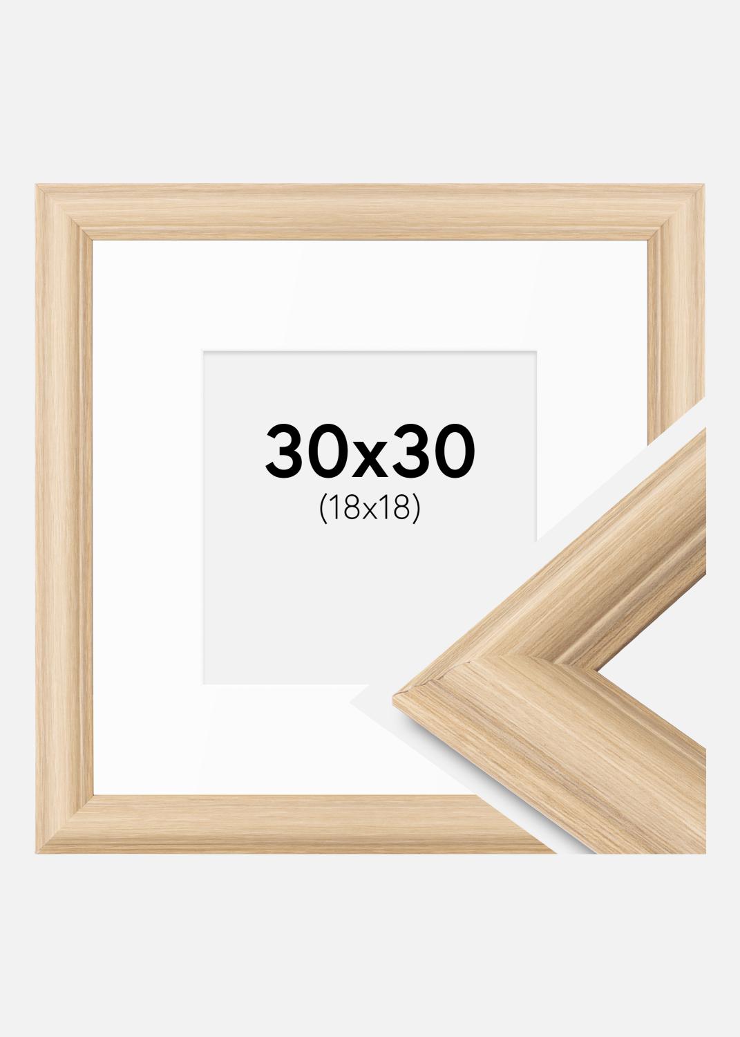 Product Image for Fotolijst Västkusten Eik 30x30 cm - Passe-partout Wit 19x19 cm