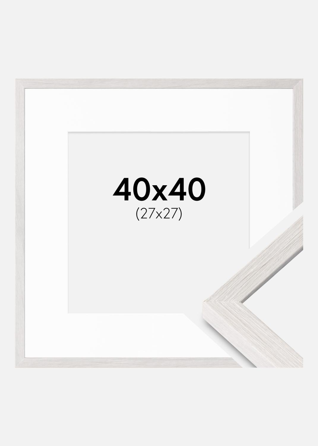 Product Image for Fotolijst Ares Wit eik 40x40 cm - Passe-partout Wit 28x28 cm