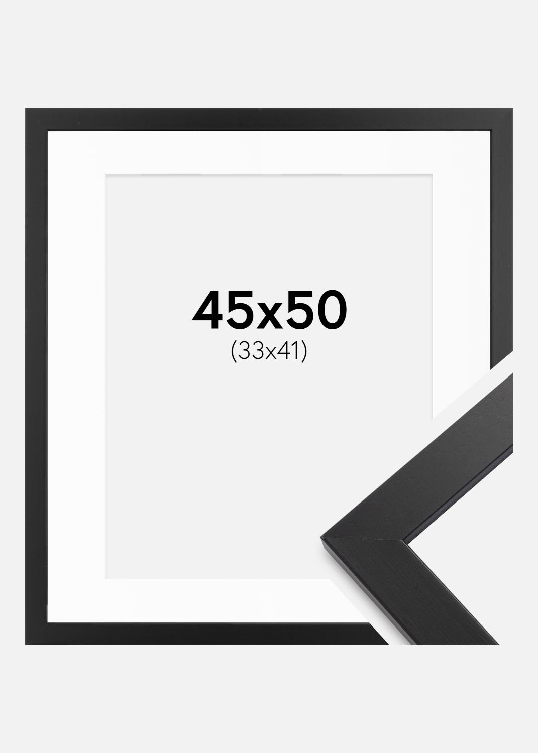 Product Image for Fotolijst zwart hout 45x50 cm - Passe-partout Wit 34x42 cm
