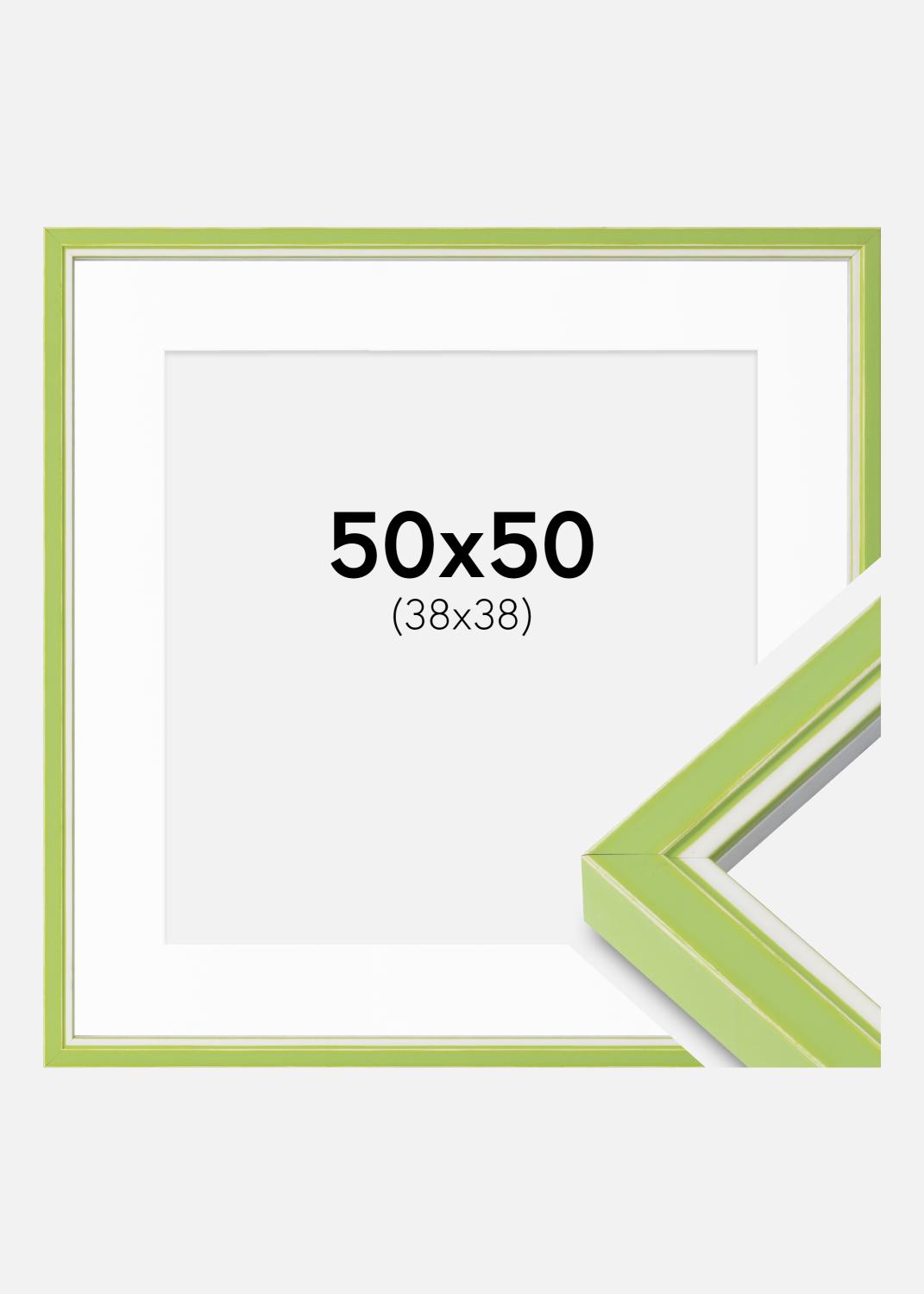 Product Image for Fotolijst Diana Lichtgroen 50x50 cm - Passe-partout Wit 39x39 cm