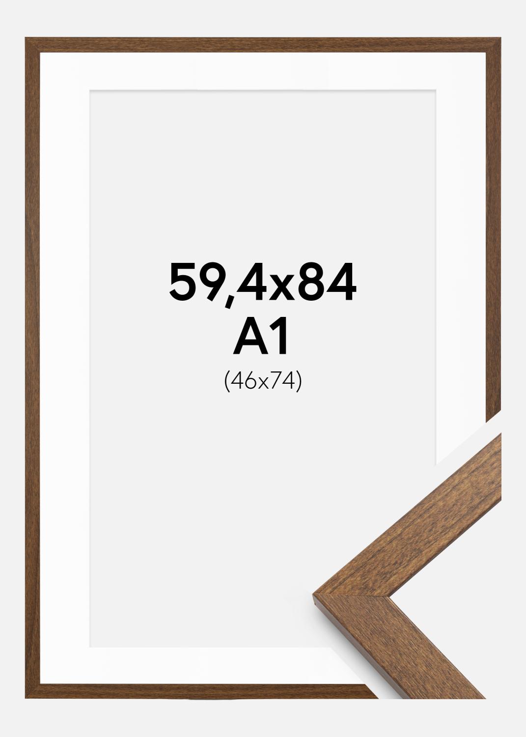 Product Image for Fotolijst Stilren warm bruin 59,4x84 cm - Passe-partout Wit 47x75 cm