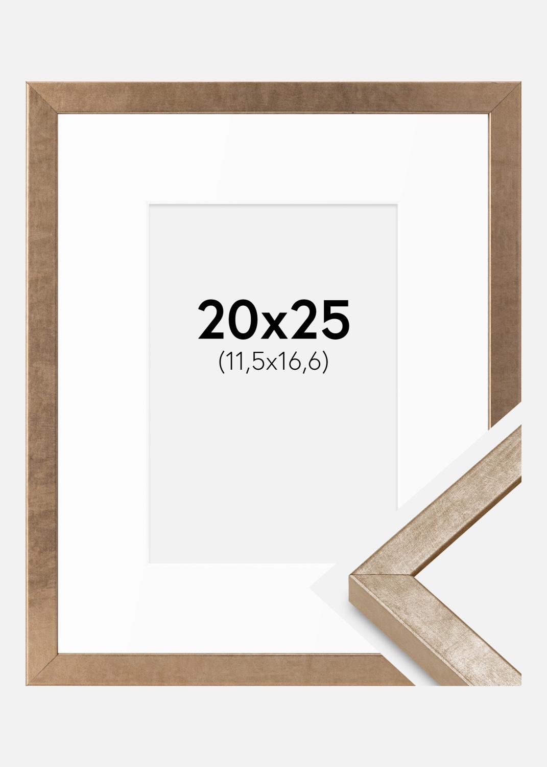 Product Image for Fotolijst Ares Messing 20x25 cm - Passe-partout Wit B6 125x176 mm