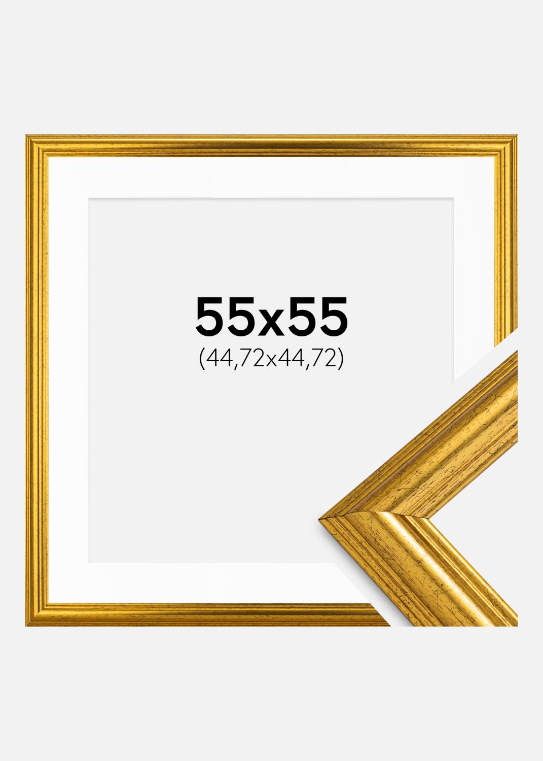 Product Image for Fotolijst Västkusten Goud 55x55 cm - Passe-partout Wit 18x18 inches
