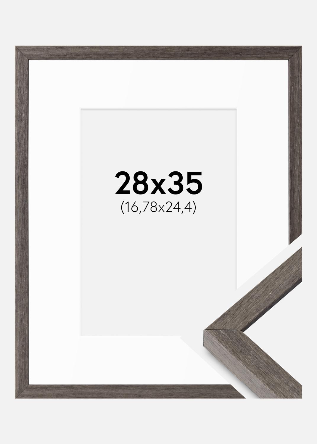 Product Image for Fotolijst Ares grijs Eik 28x35 cm - Passe-partout Wit 7x10 inches